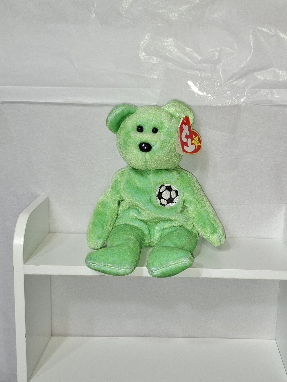 Rare Vintage 1998/1999 Ty Beanie Baby Plush "Kicks" - With Errors